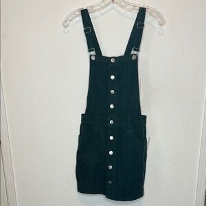 PacSun, US size small. Green Corduroy Overall Dress